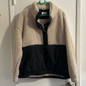 Lou & Grey colorblock Sherpa pullover jacket